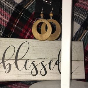 Wood Circle ⭕️ Hoop Earrings